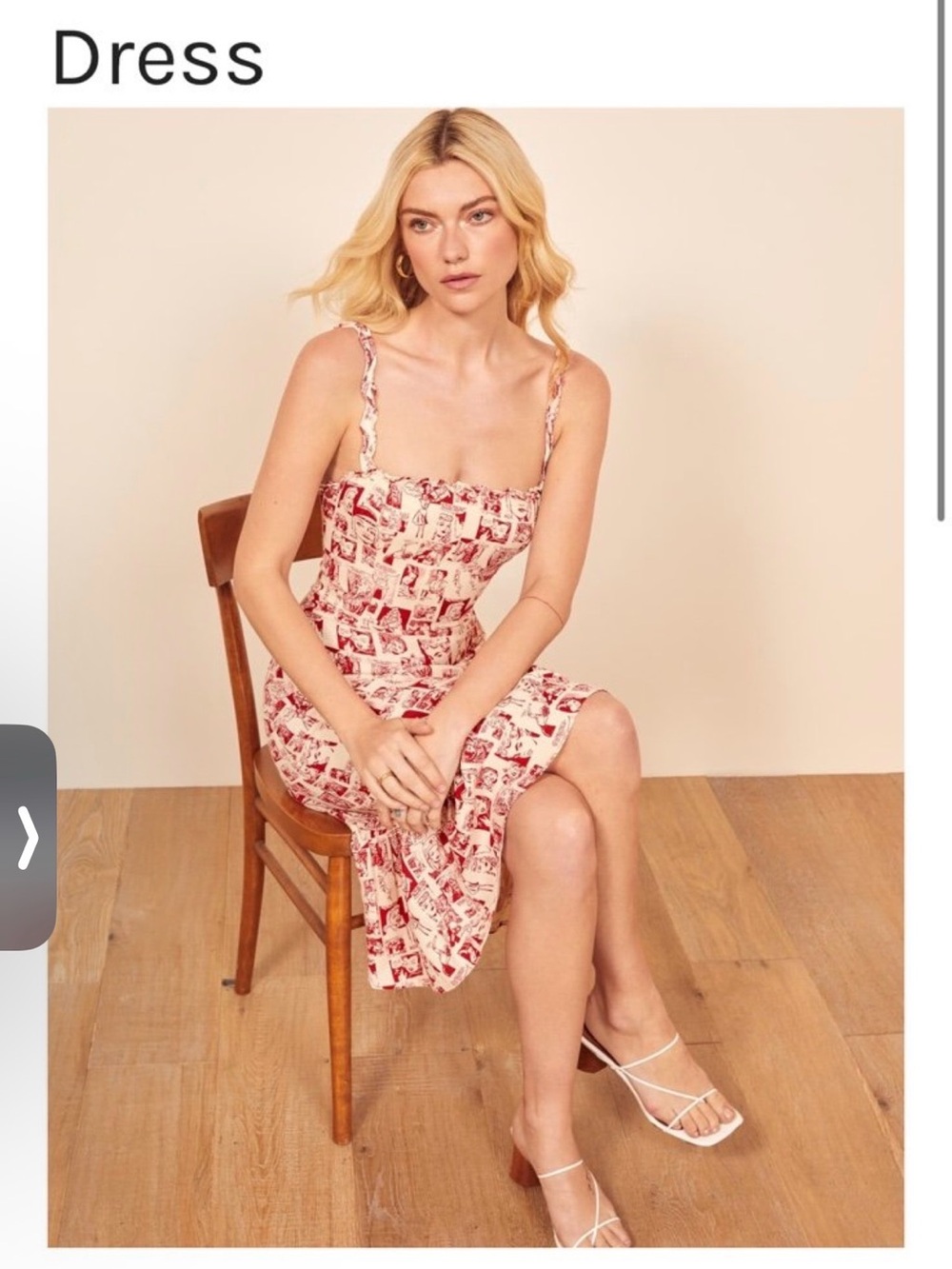 Reformation RARE Granada comic Midi Dress